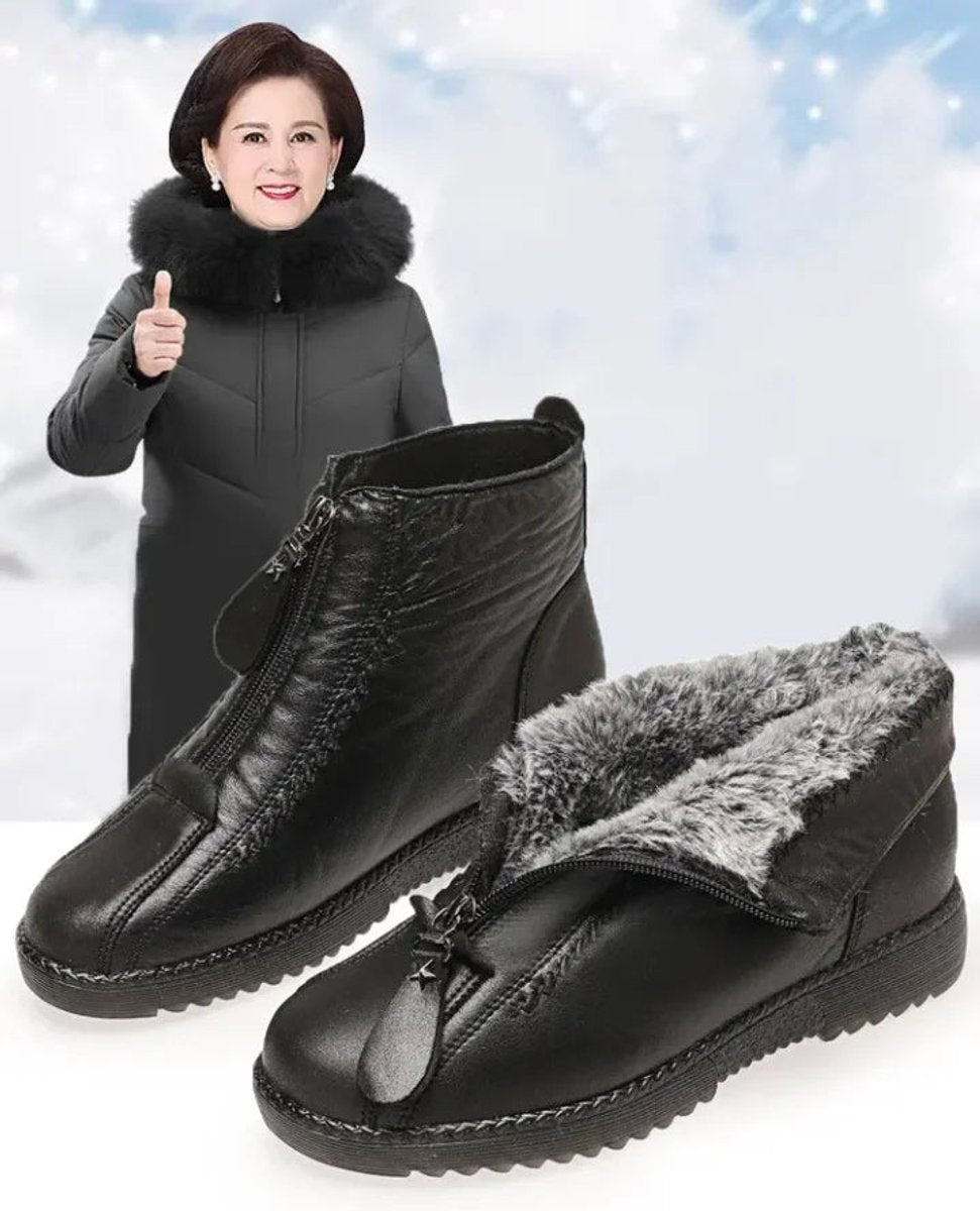 Bottines montantes à zip latéral doublées pour femme – vue 5