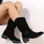 Bottines slouchy à brides et talon bas pour femme – vue 2