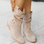 Bottines slouchy à brides et talon bas pour femme – vue 4