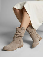 Bottines slouchy à sangle décorative talon bloc pour femme – vue 5