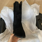 Bottines western brodées étoiles talon bloc pour femme – vue 3