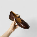 Chaussures à brides perforées talon bas pour femme – vue 7