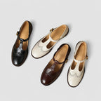 Chaussures à brides perforées talon bas pour femme – vue 8