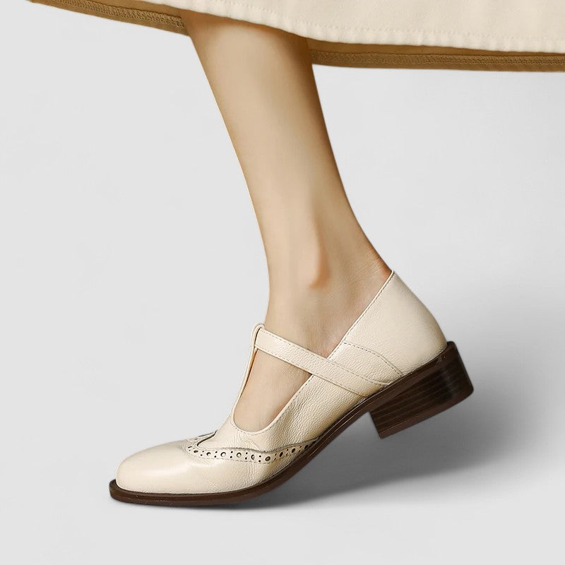 Chaussures à brides perforées talon bas pour femme – vue 5