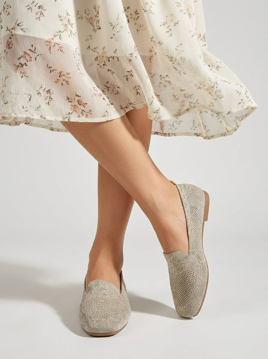 Chaussures plates brillantes à enfiler pour femme – vue 2