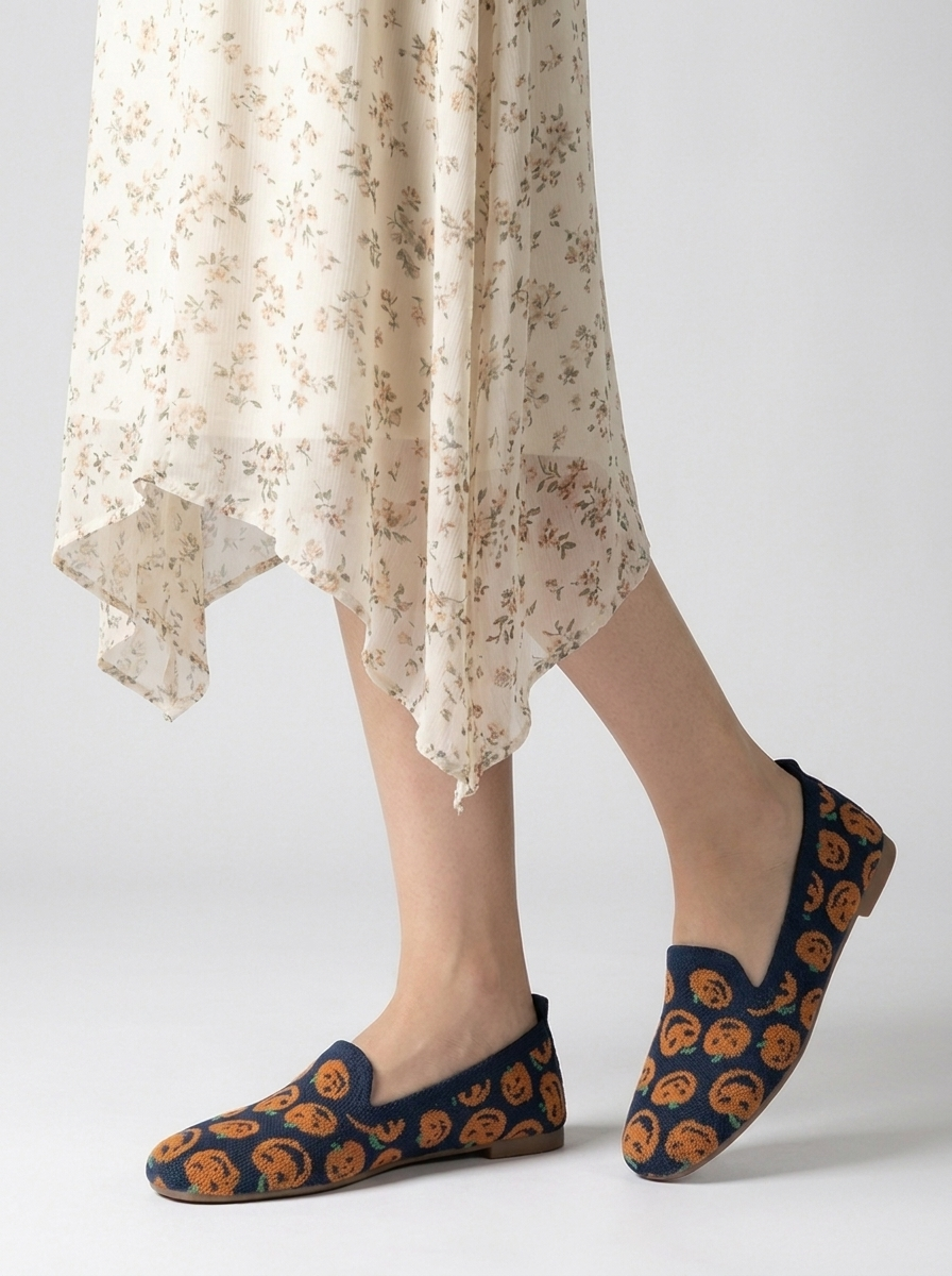 Chaussures plates brillantes à enfiler pour femme – vue 8