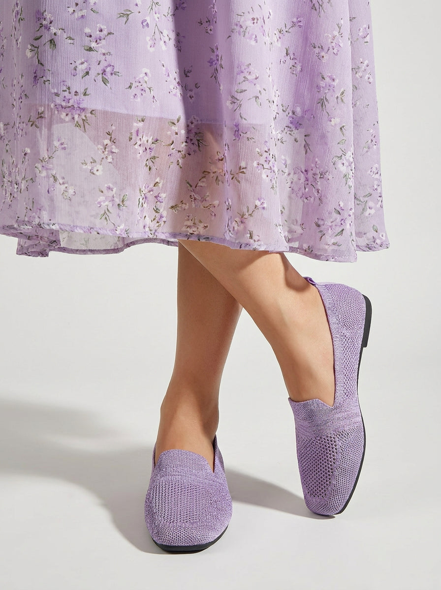 Chaussures plates brillantes à enfiler pour femme – vue 10