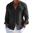 Chemise lin col classique manches longues