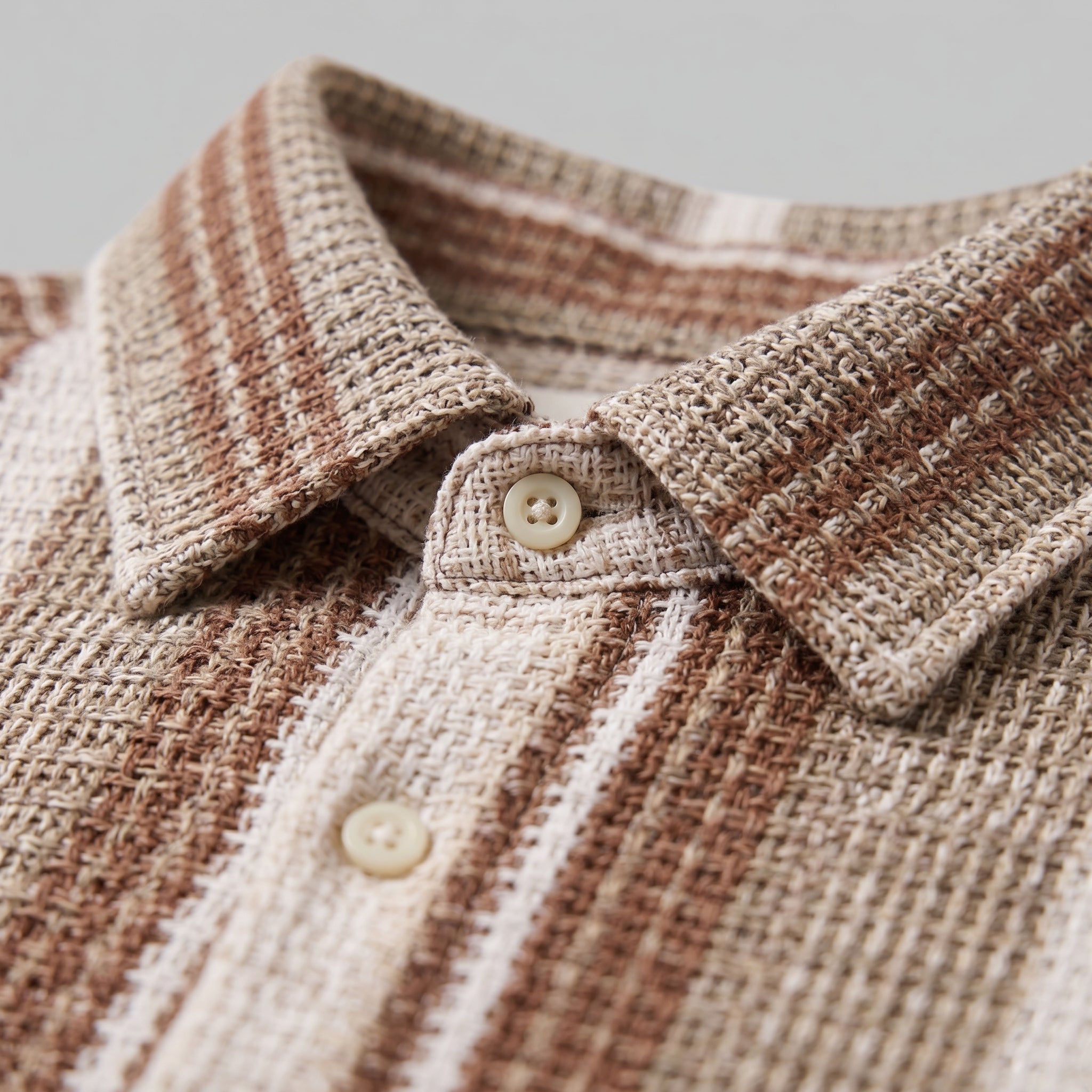 Chemise rayée à manches courtes coupe droite pour homme