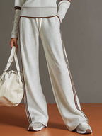 Ensemble sweat demi-zip et pantalon large à bandes pour femme – vue 9
