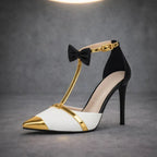 Escarpins bout pointu bride T nœud pour femme – vue 6