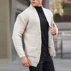 Gilet col châle poches plaquées blanc pour homme
