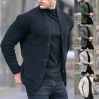 Gilet col châle poches plaquées noir pour homme