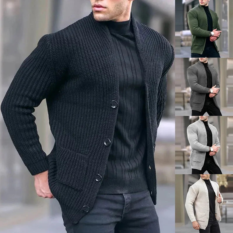 Gilet col châle poches plaquées noir pour homme