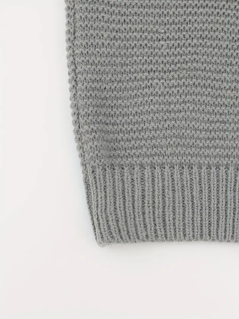 Gilet long ouvert à manches torsadées pour femme – vue 4