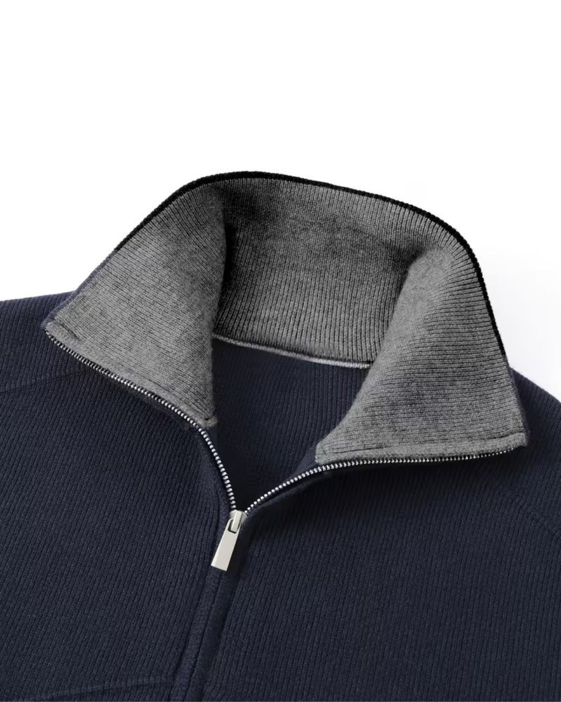 Gilet zippé col montant pour homme – vue 2