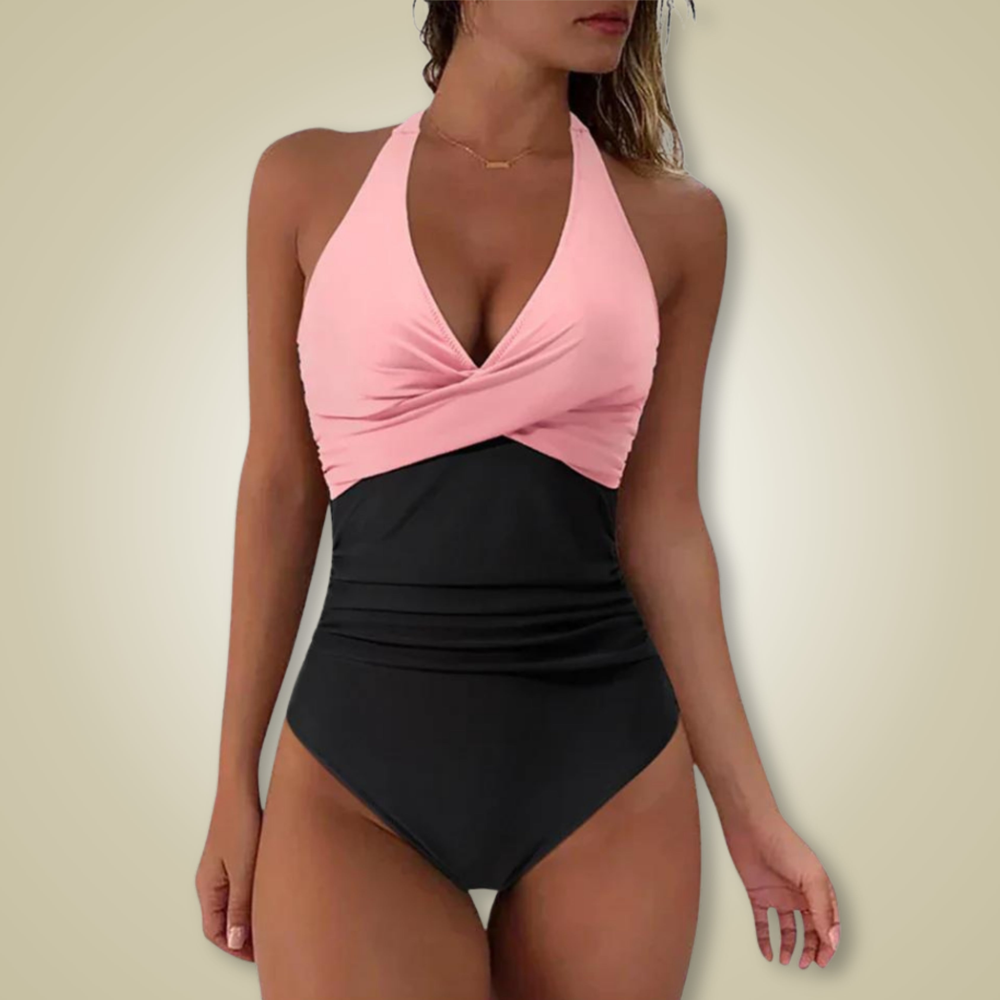 Maillot de bain taille haute à imprimé pour femme