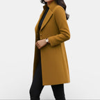 Manteau long ajusté à col châle pour femme – vue 3
