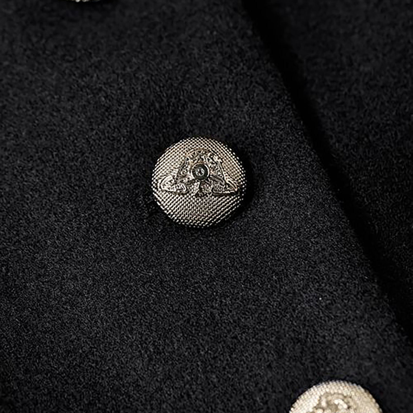 Manteau long col tailleur à boutons pour femme – vue 7