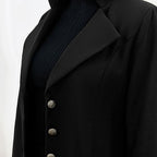 Manteau long col tailleur à boutons pour femme – vue 6