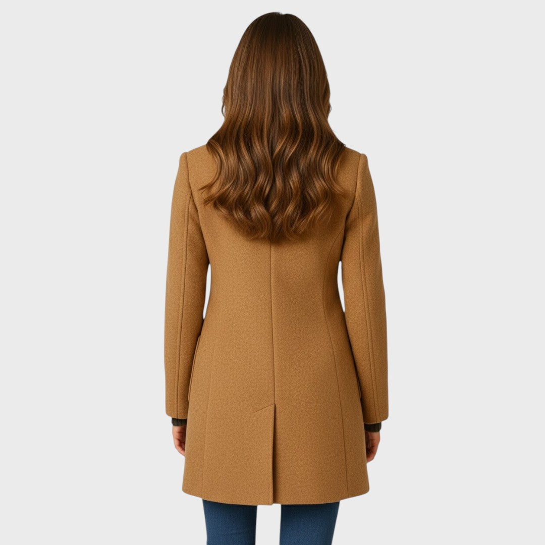 Manteau structuré col montant à boutons pour femme – vue 2