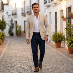Blazer ajusté lin léger homme vue de face