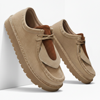 Mocassins sans lacets homme en micro-daim noir vue de face
