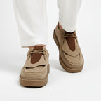 Mocassins micro-daim homme profil latéral droit