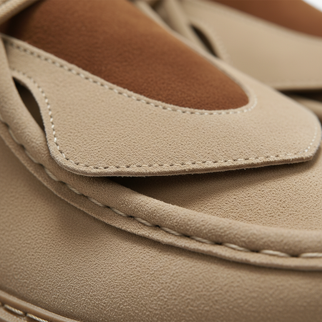 Mocassins sans lacets homme pose pied enfilé
