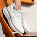 Baskets cuir tressé vue talon