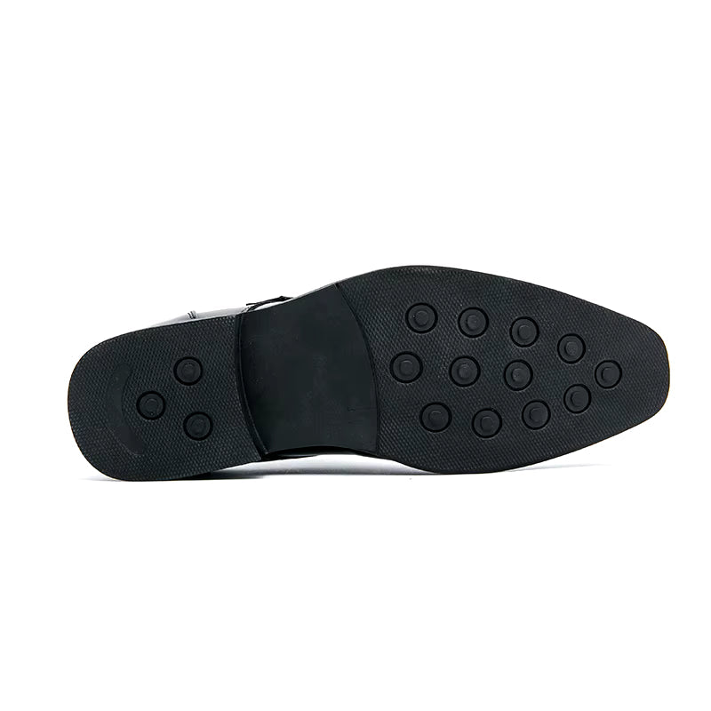 Richelieu monk-strap en cuir poli, mise en scène lifestyle