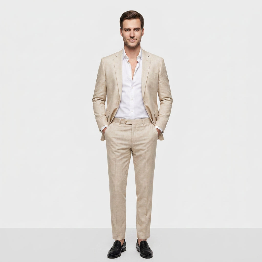 Costume slim gris charbon avec chemise pose bureau