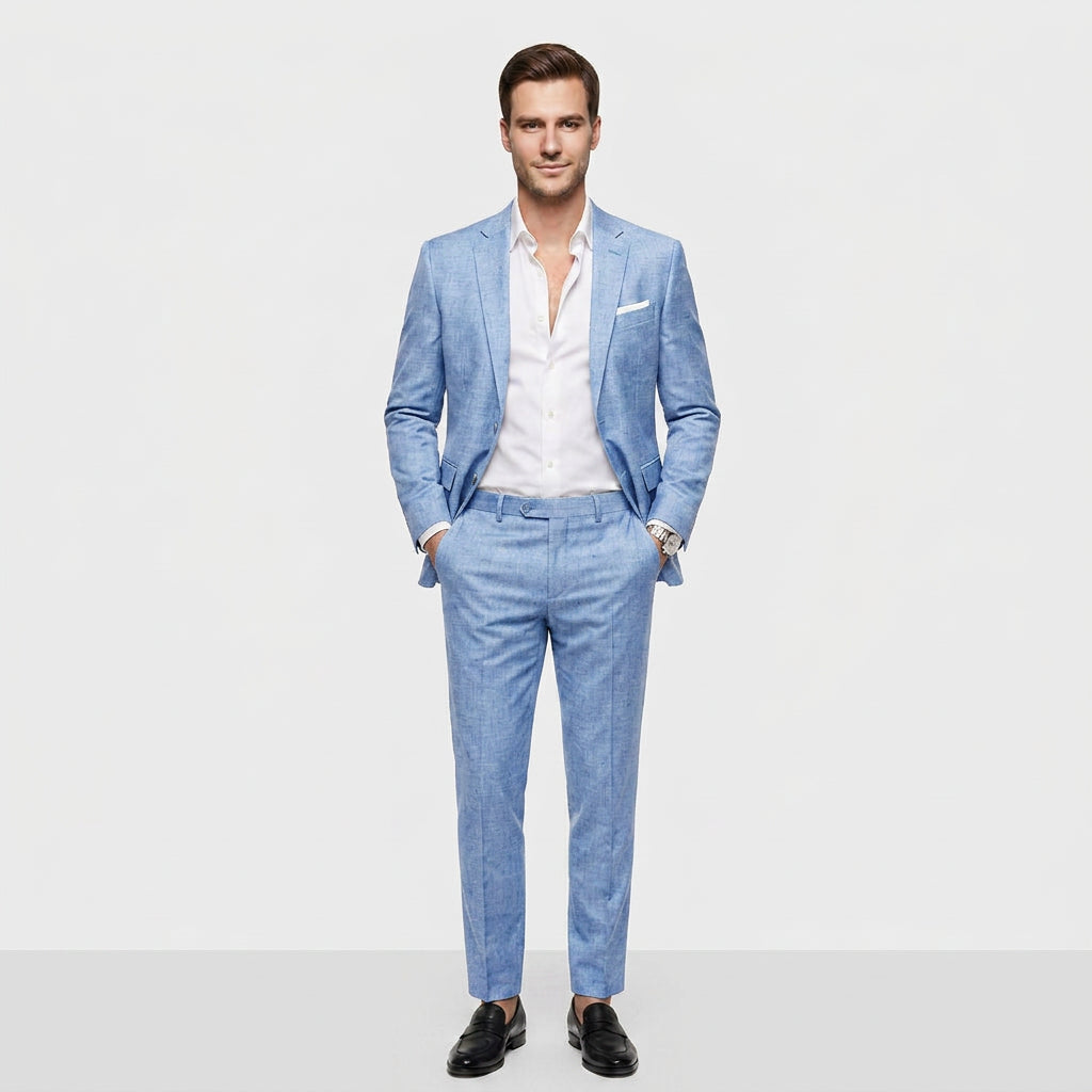 Détail poches blazer costume gris charbon
