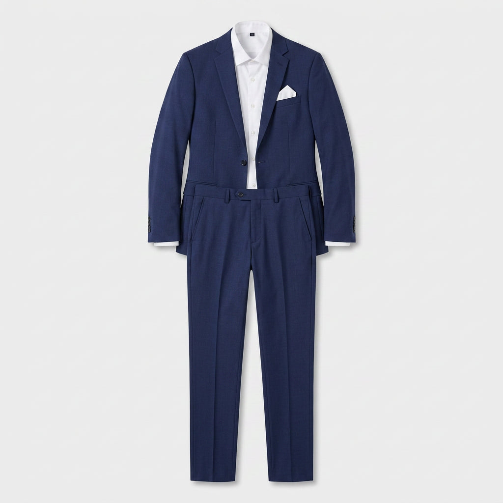 Costume slim gris charbon détail taille pantalon
