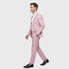 Costume slim gris charbon vue trois-quarts arrière