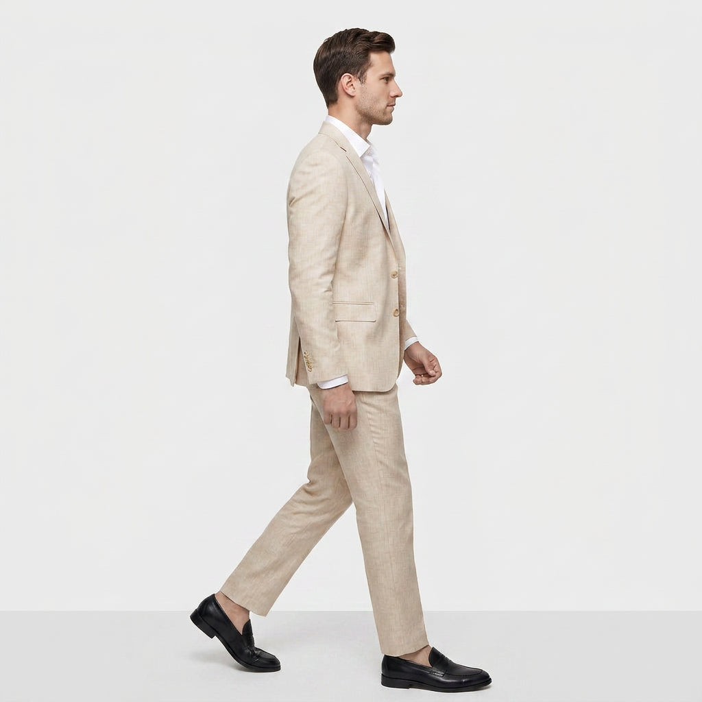 Détail boutons blazer costume gris charbon