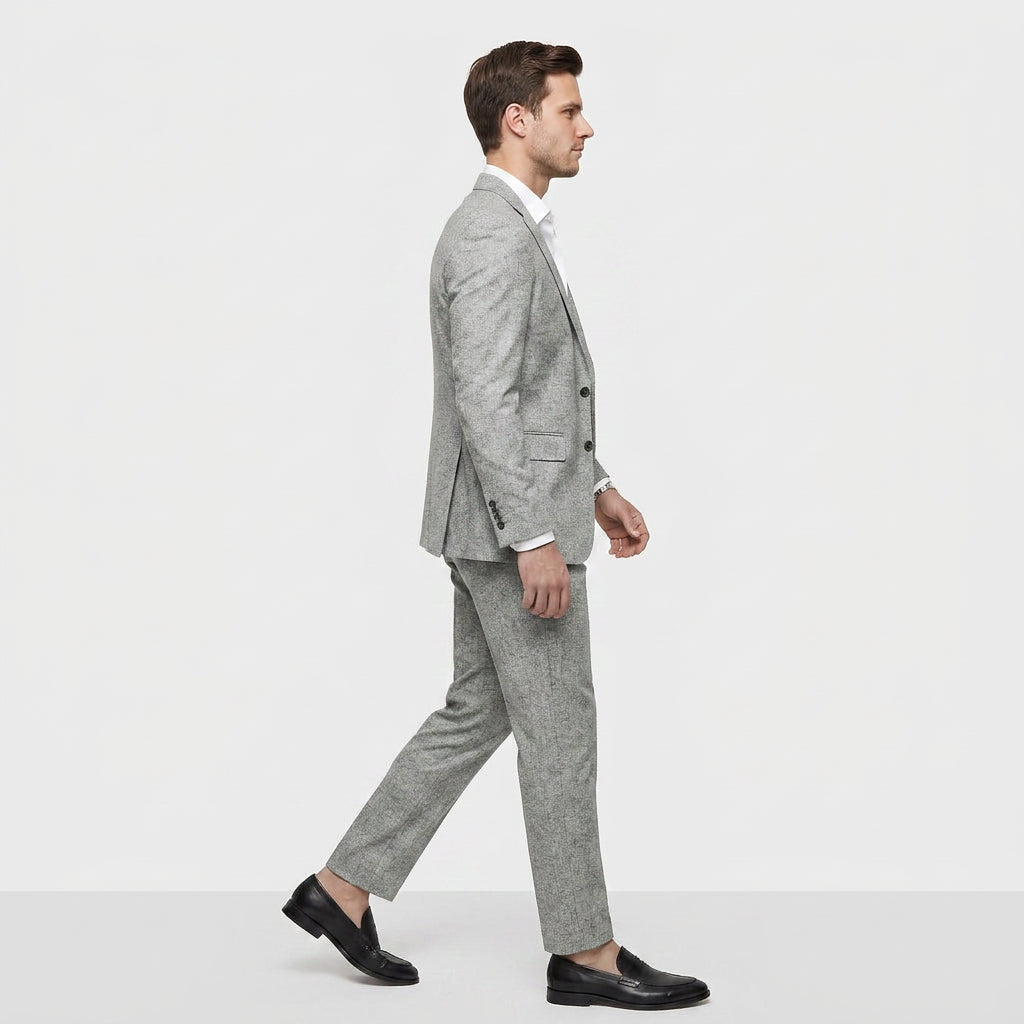 Costume deux pièces slim en gris charbon pour homme