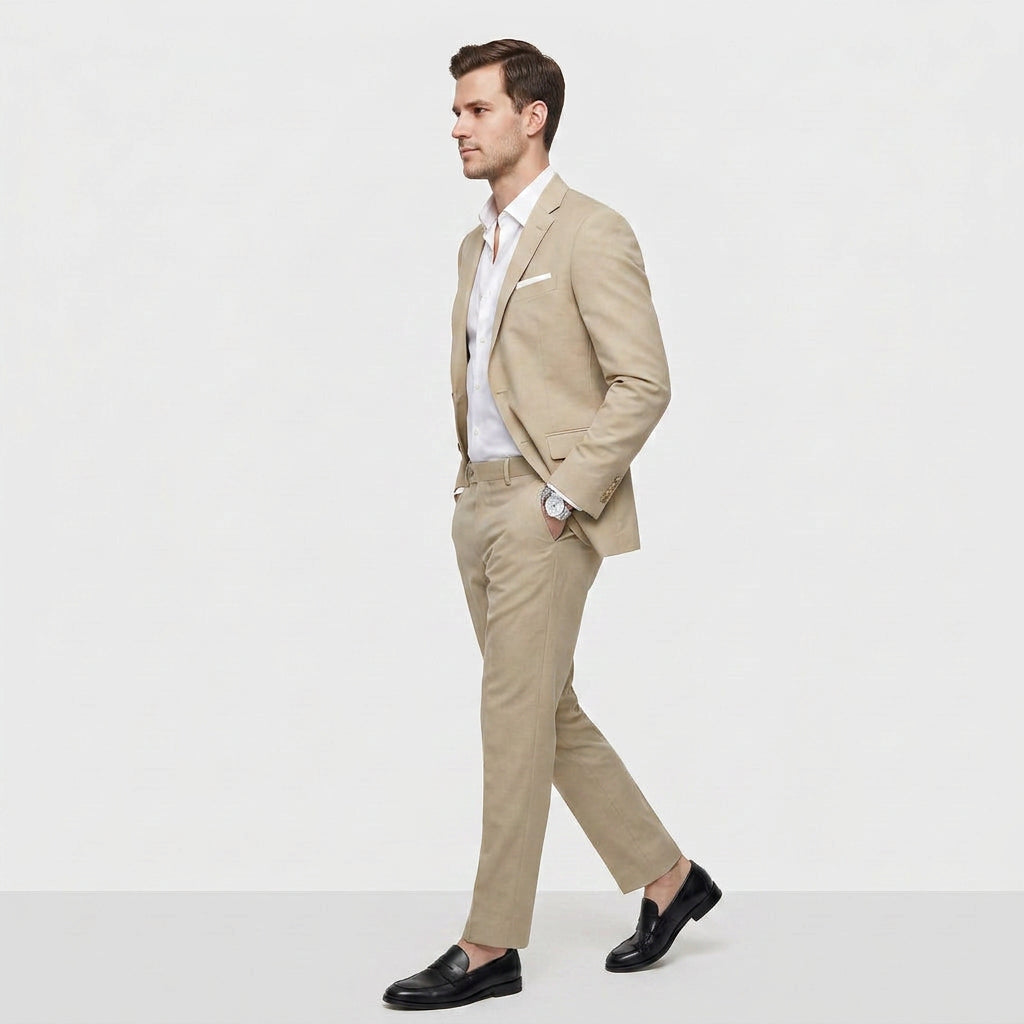 Costume deux pièces slim en gris charbon pour homme