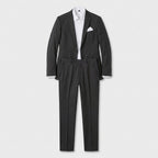 Costume slim gris charbon vue de profil gauche