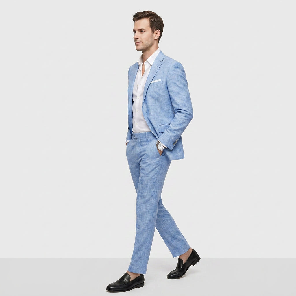 Costume slim gris charbon détail col