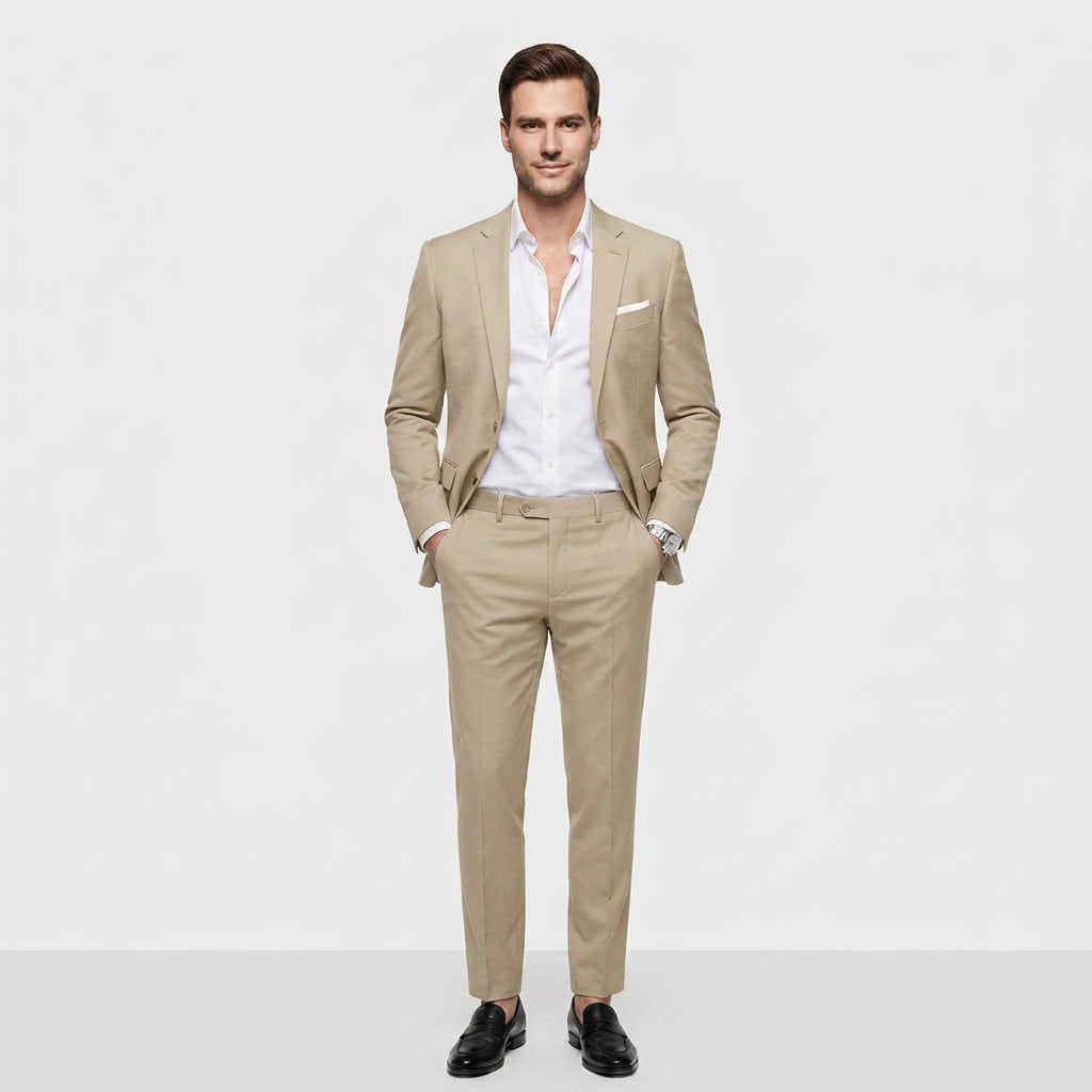 Costume deux pièces slim en gris charbon pour homme