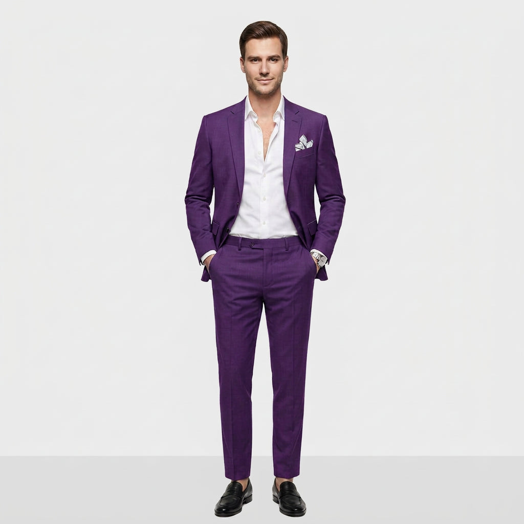 Costume slim gris charbon vue de dos