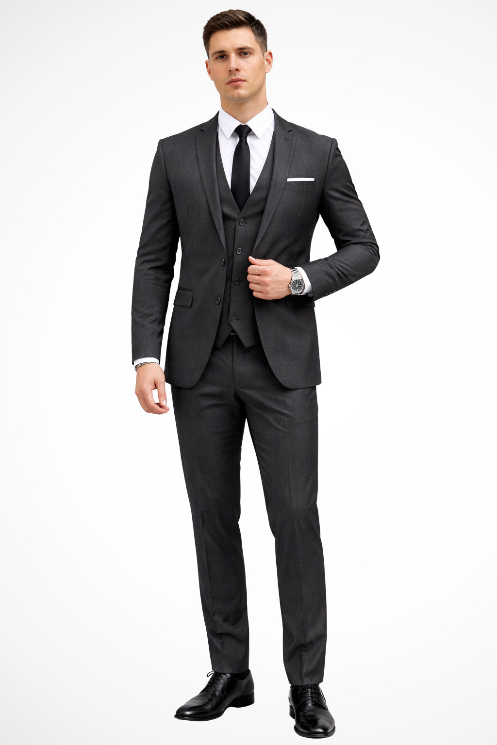 Pantalon ajusté slim du costume, vue latérale