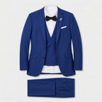 Détail du gilet croisé bleu roi