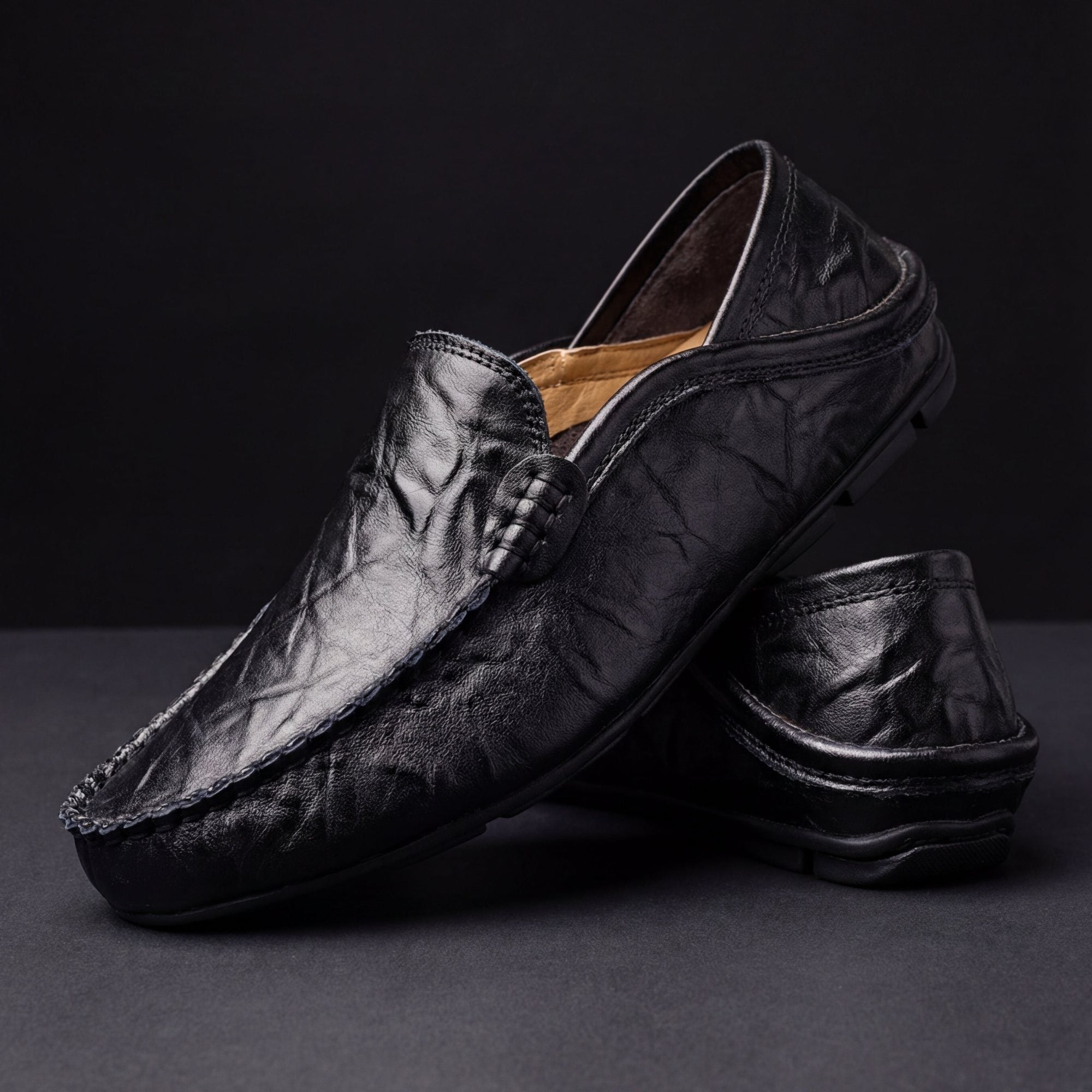 Mocassin porté en tenue casual