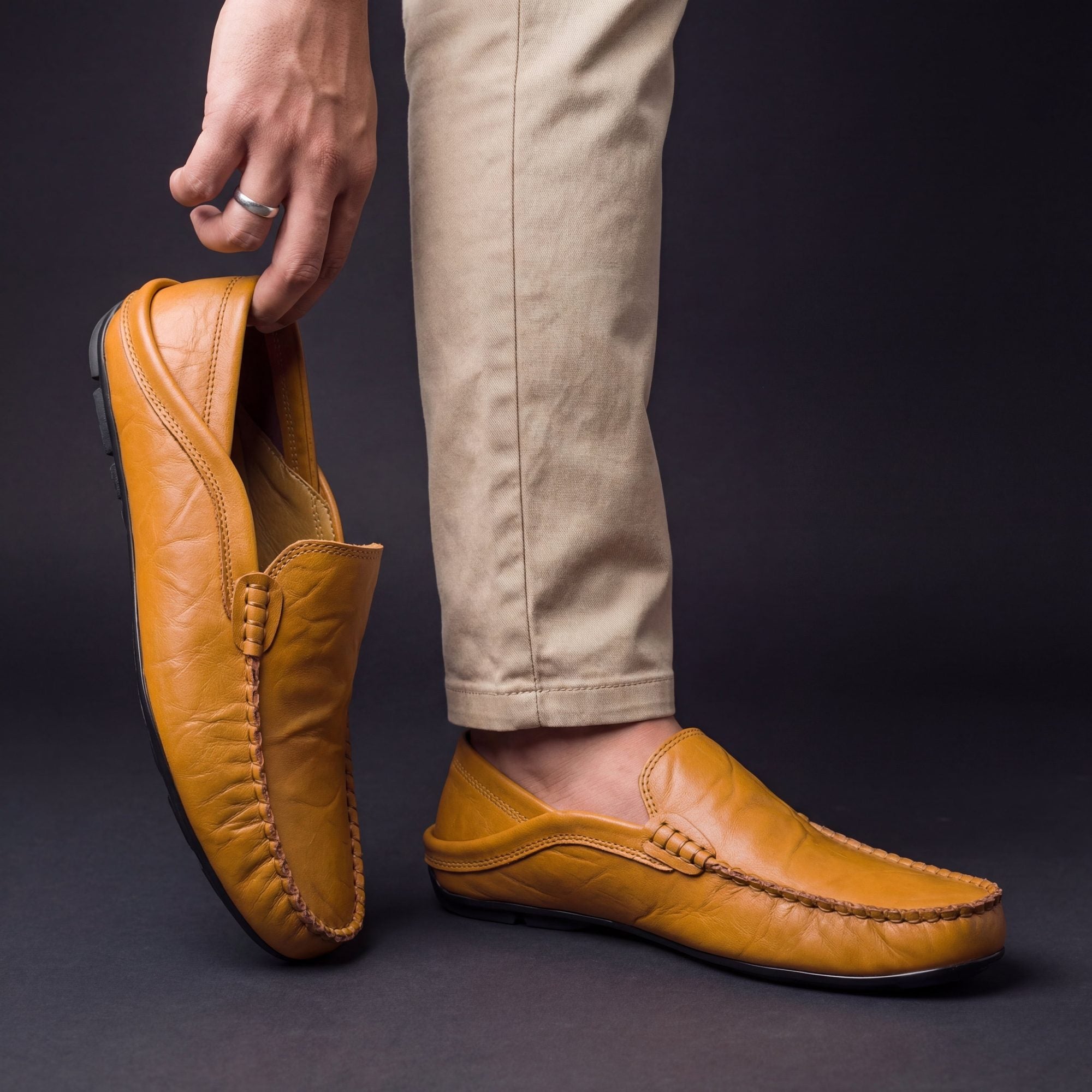 Mocassin profil latéral droit