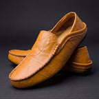 Mocassin en cuir sans lacets vue de face