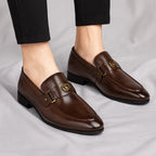 Mocassins à boucle détail métallique doré pour homme