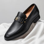 Mocassins à boucle détail métallique doré noir pour homme