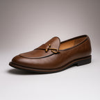 Mocassins cuir à boucle métal pour homme